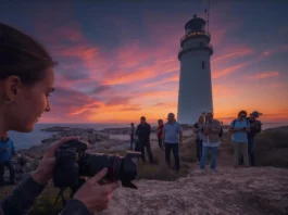 Eclipse lunar reúne a fotógrafos en Menorca eclipse