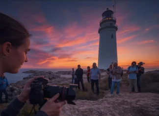 Eclipse lunar reúne a fotógrafos en Menorca eclipse