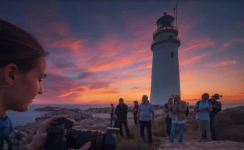 Eclipse lunar reúne a fotógrafos en Menorca eclipse