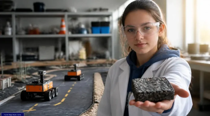 Estudiante de 16 años crea Eco Asfalto con plástico reciclado Eco Asfalto